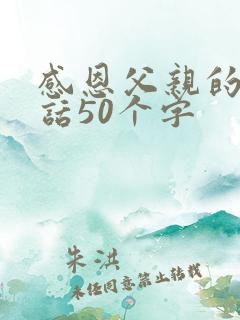 感恩父亲的一段话50个字