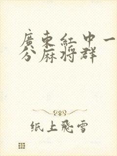 广东红中一元一分麻将群