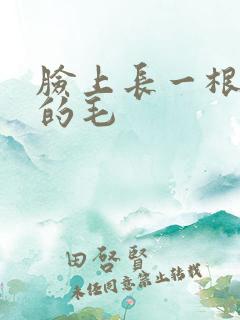 脸上长一根很长的毛