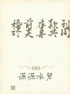 婚前存款利息属于夫妻共同财产吗