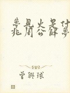 梦见火是什么预兆周公解梦