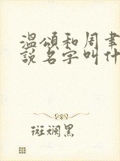 温颂和周聿川小说名字叫什么