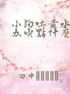 小狗吐黄水怎么办吃点什么药管用