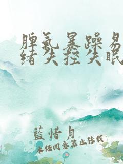 脾气暴躁易怒情绪失控失眠