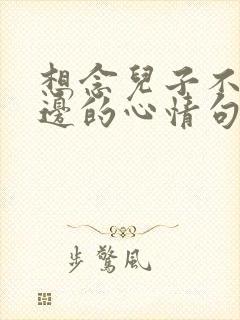 想念儿子不在身边的心情句子