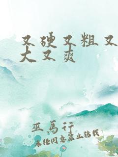 又硬又粗又长又大又爽