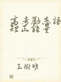 高考励志语录简短正能量