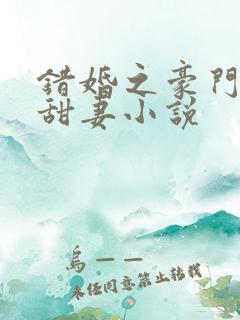 错婚之豪门第一甜妻小说