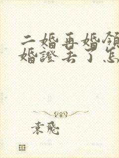 二婚再婚领证离婚证丢了怎么办