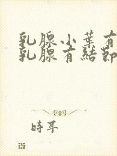 乳腺小叶有增生乳腺有结节