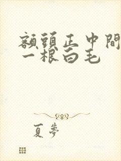 额头正中间长了一根白毛