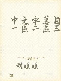 中文字幕日韩在一区二区三区