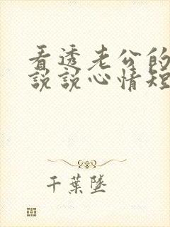 看透老公的句子说说心情短语