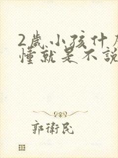 2岁小孩什么都懂就是不说话