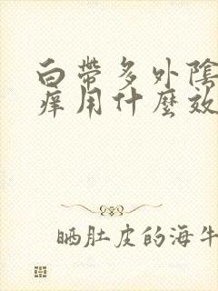 白带多外阴有点痒用什么效果好