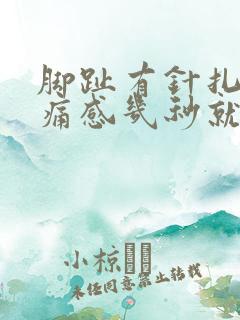 脚趾有针扎的刺痛感几秒就不痛