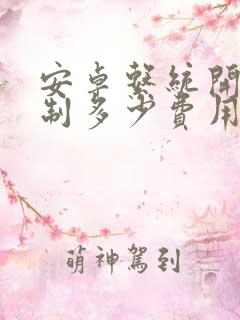 安卓系统开发定制多少费用