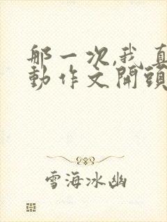 那一次,我真感动作文开头结尾