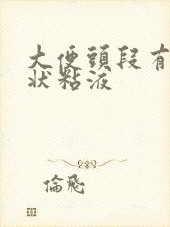 大便头段有鼻涕状粘液