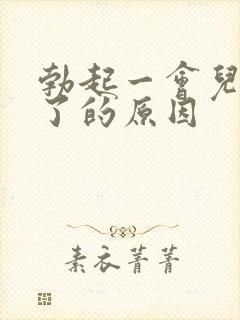 勃起一会儿就软了的原因