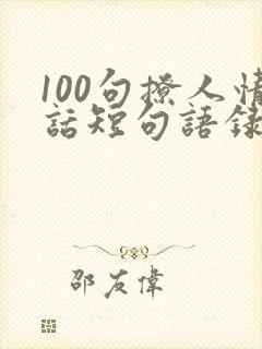 100句撩人情话短句语录大全