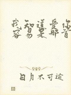 我知道爱你并不容易是哪首歌的歌词