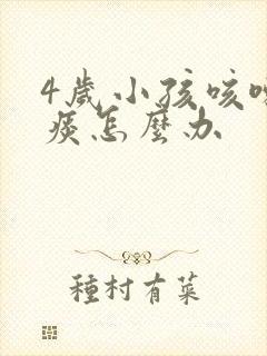 4岁小孩咳嗽有痰怎么办