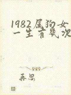 1982属狗女一生有几次婚姻