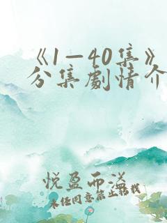 《1—40集》分集剧情介绍