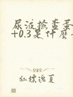 尿液检查蛋白质+0.3是什么意思