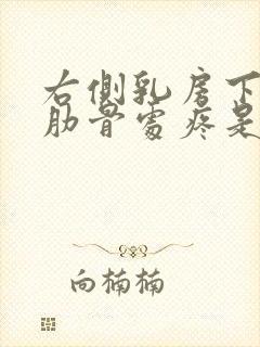 右侧乳房下边缘肋骨处疼是怎么回事