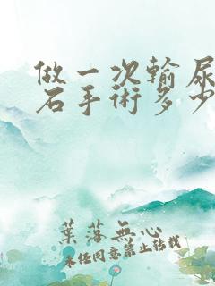 做一次输尿管结石手术多少钱