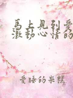 马上见到爱人的激动心情的句子