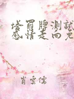 塔罗牌测试近期感情走向免费