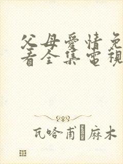 父母爱情免费观看全集电视剧