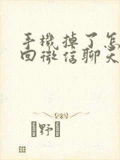 手机掉了怎么找回微信聊天记录