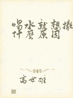 喝水就想撒尿是什么原因