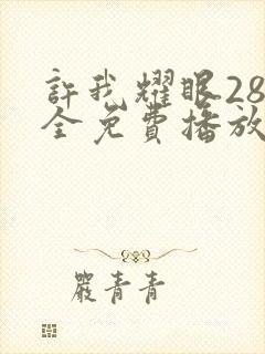 许我耀眼28集全免费播放