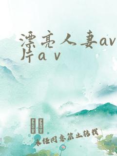 漂亮人妻av乱片aⅴ