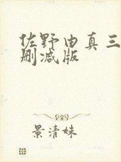 佐野由真三级无删减版