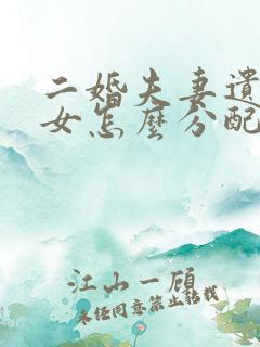 二婚夫妻遗产子女怎么分配