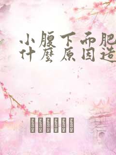 小腹下面肥胖是什么原因造成