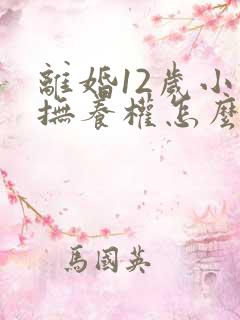 离婚12岁小孩抚养权怎么判定