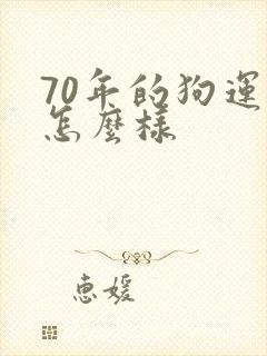 70年的狗运气怎么样