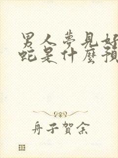 男人梦见好几条蛇是什么预兆