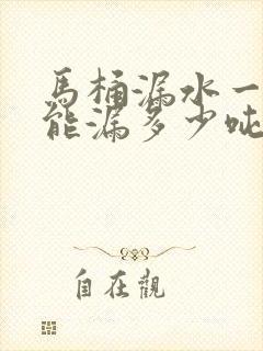 马桶漏水一个月能漏多少吨水