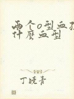 两个o型血孩子什么血型