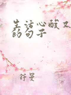 生活心酸又无奈的句子