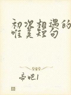 初次相遇的句子唯美短句