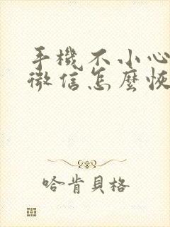 手机不小心卸载微信怎么恢复聊天记录